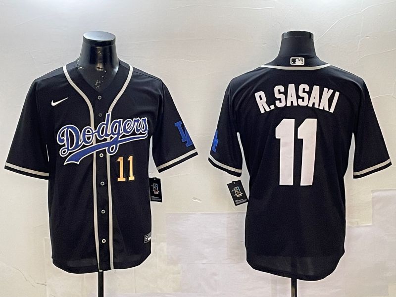 Men Los Angeles Dodgers 11 R.Sasaki Black Fashion Game 2025 Nike MLB Jersey style 23